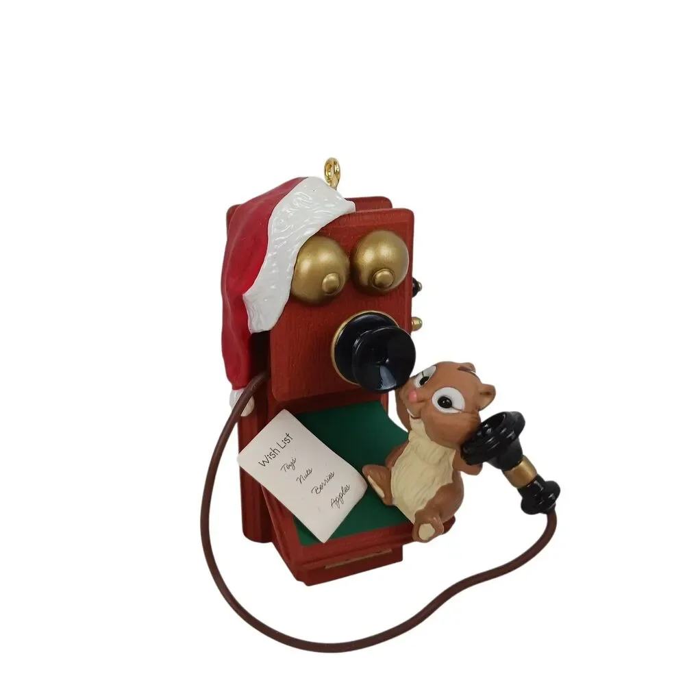 Lot Of 6 Hallmark Ornaments Chatty Chipmunk Perfect Match Yule Logger Beaver